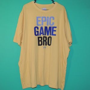 Under Armour Mens 4XL Yellow Epic Game Bro T Shirt